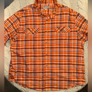 Duluth Trading Co Men's Vibrant Orange Plaid Shirt